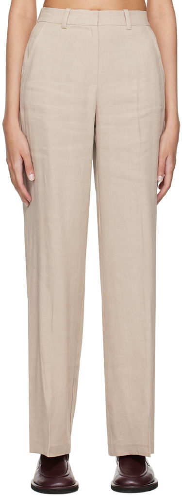 Nohavice Anine Bing Kline Straight Leg Trousers Béžová | A-03-3344-SDA26, 0