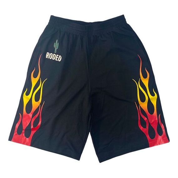 Šortky Cactus Jack by Travis Scott Travis Scott x AUGUSTA Rodeo Tour Flame Shorts Čierna | TC-407, 0