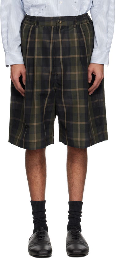 Šortky Comme des Garçons Comme des Garçons Homme Pleated Plaid Shorts Zelené | HO-P035-051, 0