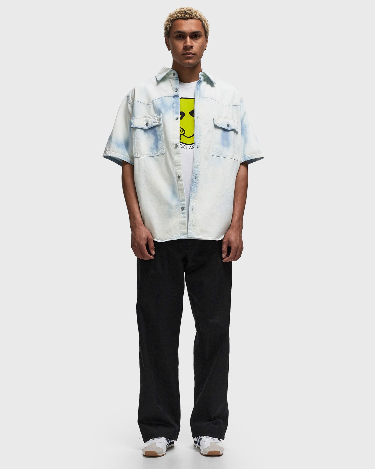 Košeľa CLOSED SHORT SLEEVE WESTERN SHIRT Modrá | C84006-18S-1U-LBL, 1