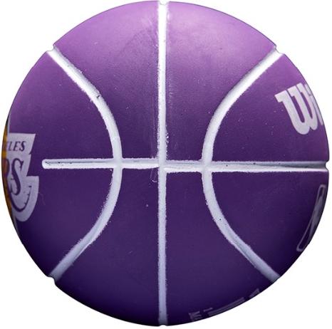 Športový doplnok Wilson Tennis NBA Los Angeles Lakers Dribblers Mini Basketball Fialová | wtb1100ll, 1