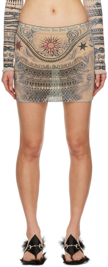 Sukňa Jean Paul Gaultier Gaultier Soleil Print Miniskirt Béžová | 23/15-F-JU058-J528-635030, 0