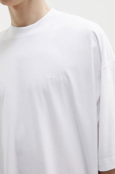 Tričko VETEMENTS Embroidered Logo Oversized T-Shirt Biela | UA66TR765W, 3