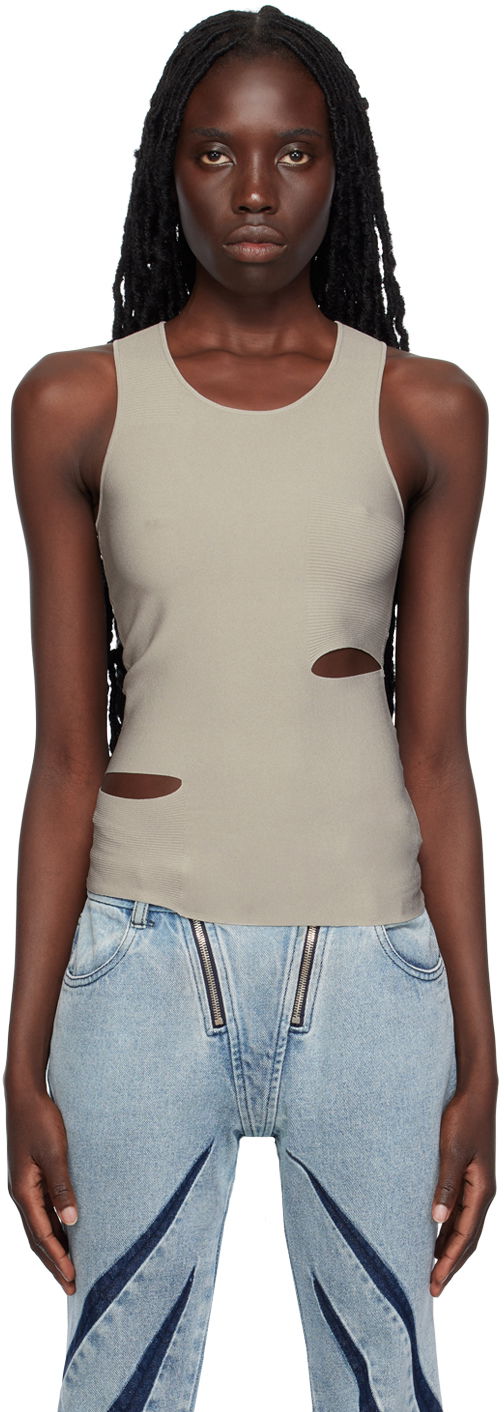Tielko Dion Lee Slit Detail Tank Top Šedá | C7211P23, 0