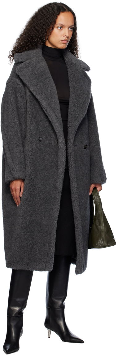 Kabáty Max Mara Max Mara Teddy1 Faux-Fur Coat Šedá | 2421016052600 MM10502, 3