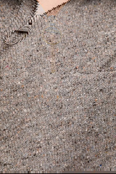 Sveter Barbour Barbour Half Zip Knit Sweater Šedá | LKN1579, 4
