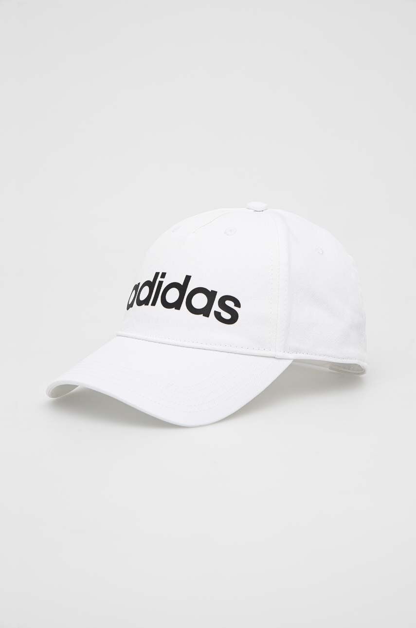 Kšiltovka adidas bílá barva, s potiskem