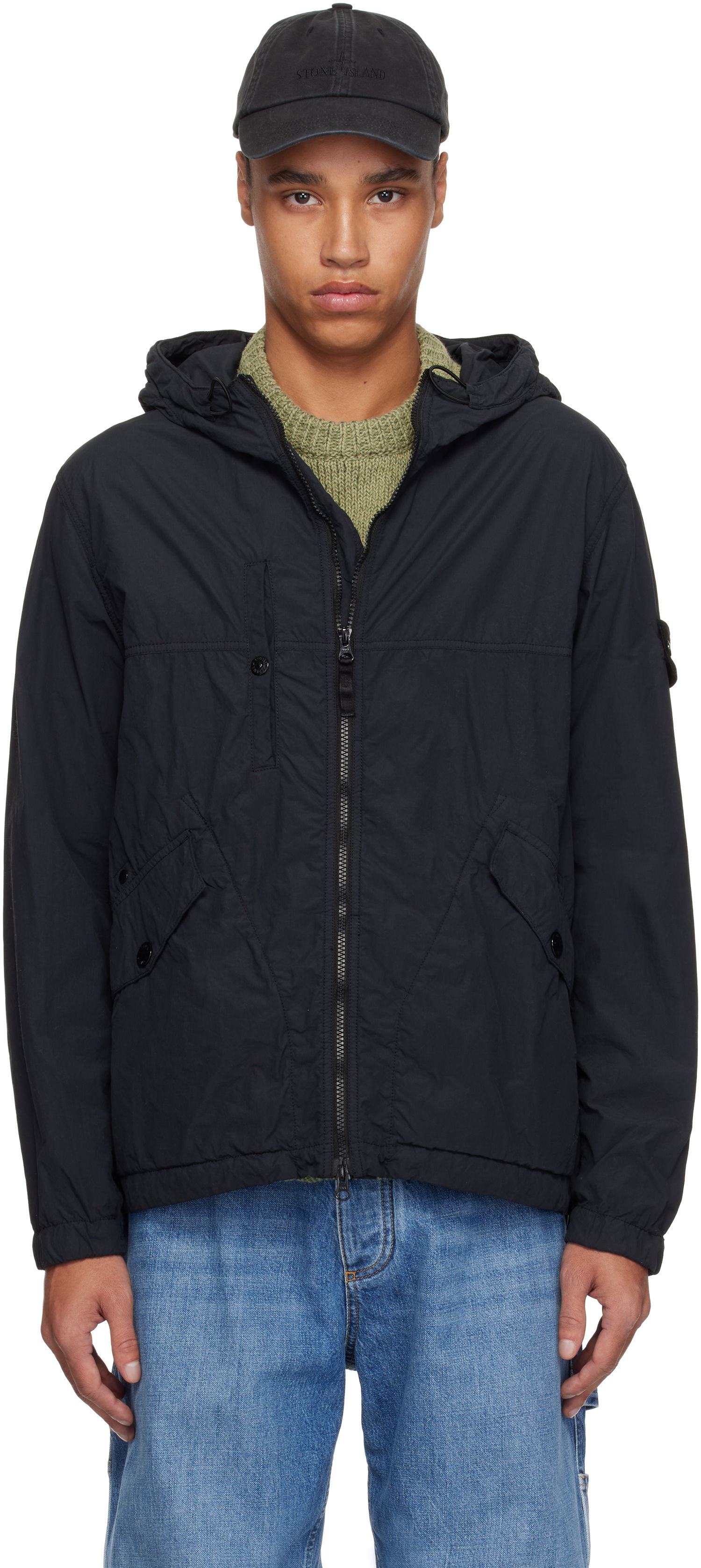Vetrovka Stone Island Stone Island Nylon Ghost Jacket Čierna | K1S15 4100032 S00F6, 0
