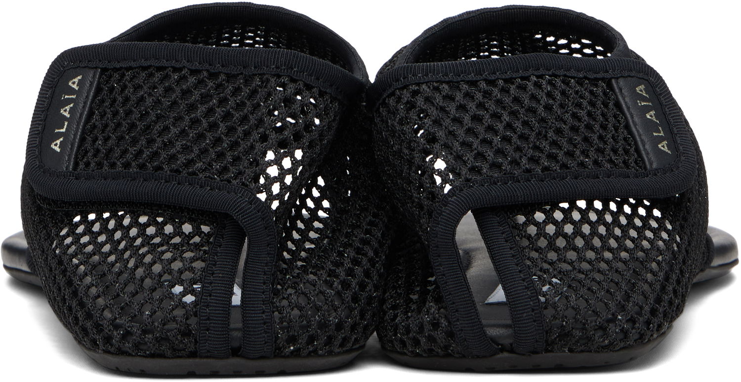 Starostlivosť o obuv Alaïa ALAÏA Thong Fishnet Sandals Čierna | AA3S126TK050, 1