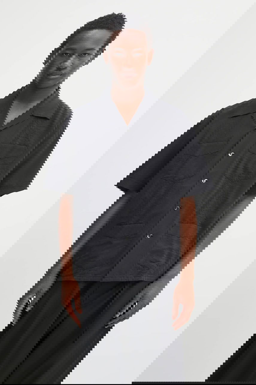 Košeľa Neighborhood NEIGHBORHOOD Guayabera Short Sleeve Shirt Čierna | 251AQNH.SHM05, 0