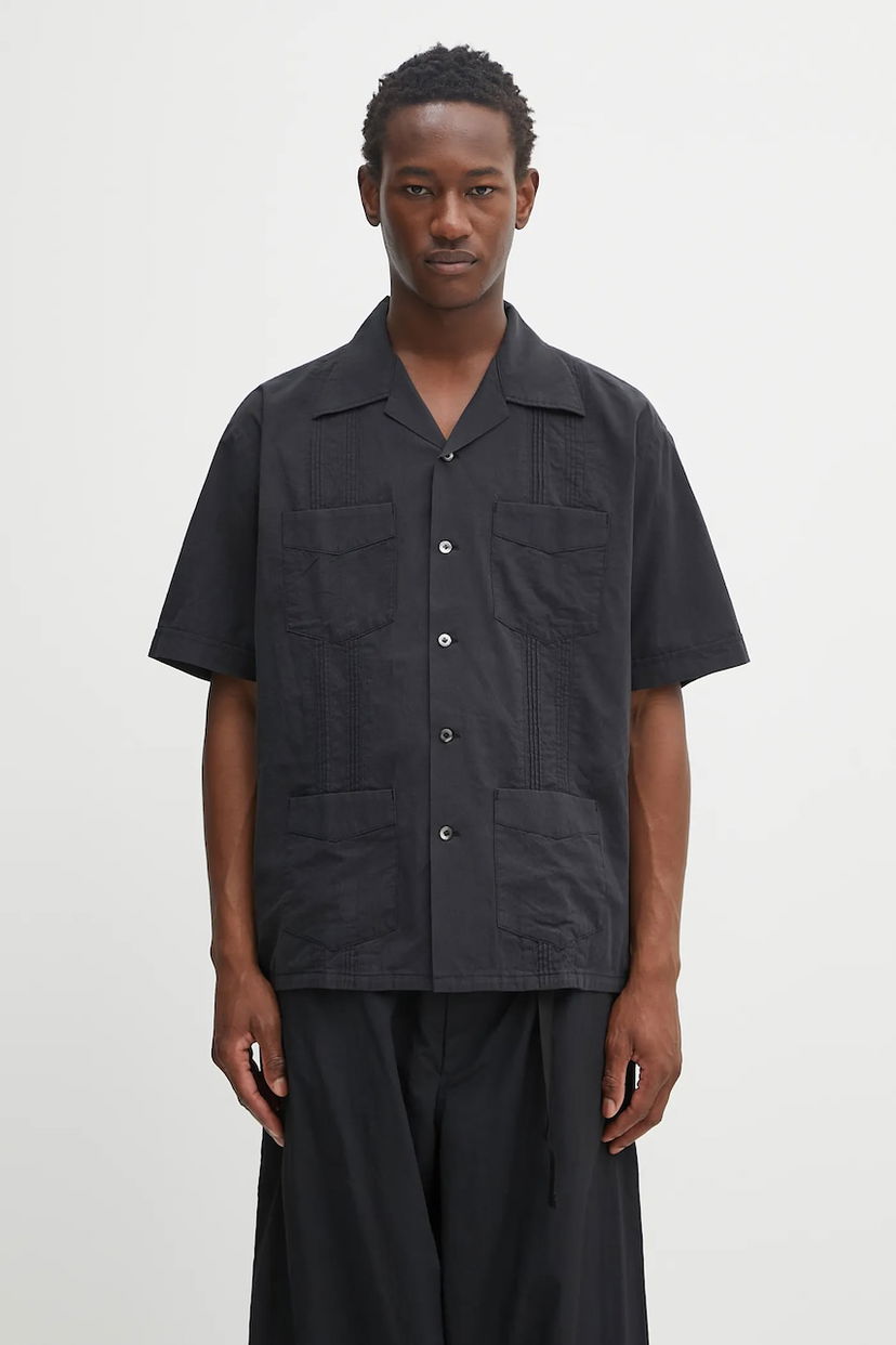 Košeľa Neighborhood NEIGHBORHOOD Guayabera Short Sleeve Shirt Čierna | 251AQNH.SHM05