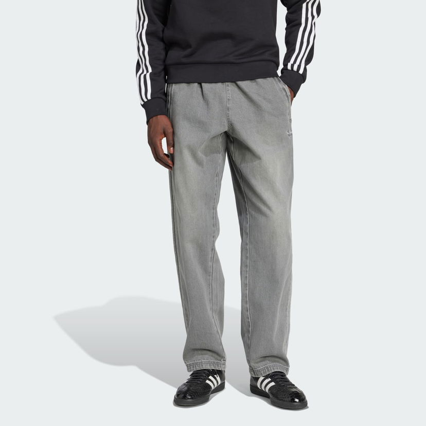 Nohavice adidas Performance Adicolor Stone Denim Relaxed Fit Pants Šedá | JW5920