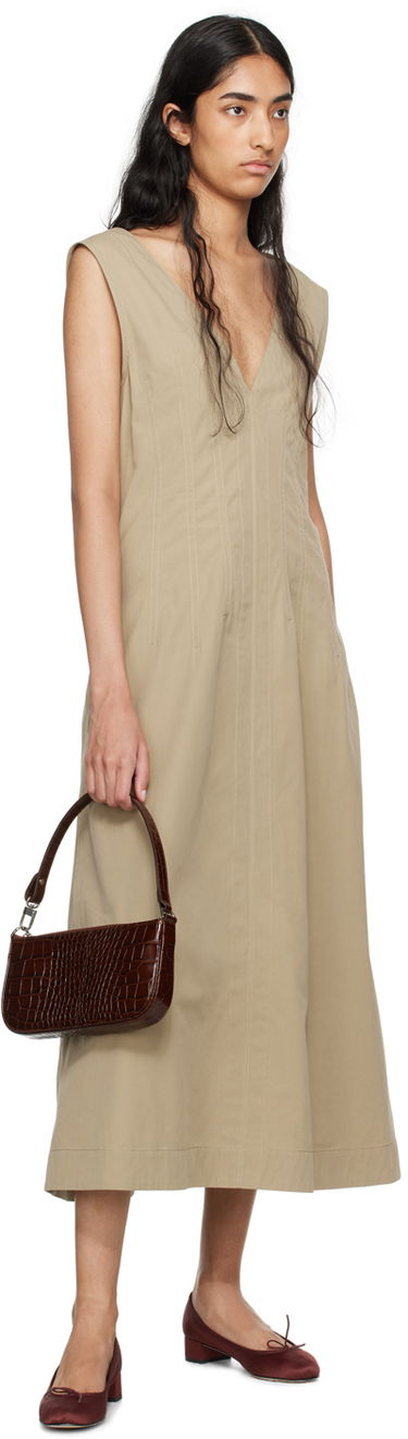 Taška cez rameno BY FAR Crocodile Embossed Leather Shoulder Bag Hnedá | 18FWRCLSNEDMED, 3