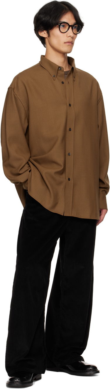 Košeľa Studio Nicholson Studio Nicholson Jude Button-Down Shirt Hnedá | JUDE SNM - 884, 3