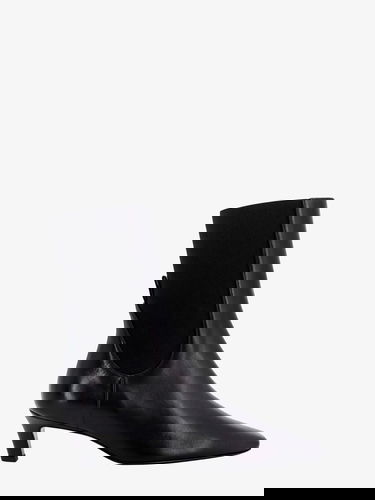 Tenisky a topánky TOTEME Totem Black Leather Ankle Boots Čierna | 214907813200, 0