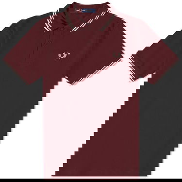 Polo tričko Fred Perry Authentic Slim Fit Twin Tipped Polo Vínová | M3600-597, 0
