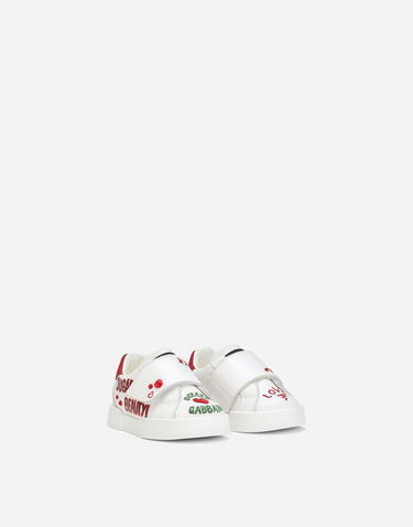 Tenisky a topánky Dolce & Gabbana Portofino Printed Calfskin First Steps (19-26) Biela | DN0143AI701HWF57, 1