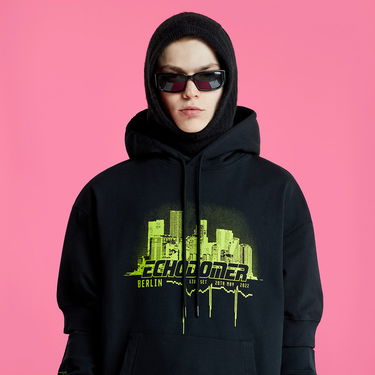 Mikina RAF SIMONS Hoodie With Seperate Sleeves Echodomer Čierna | 221-M171-19003-0099, 2