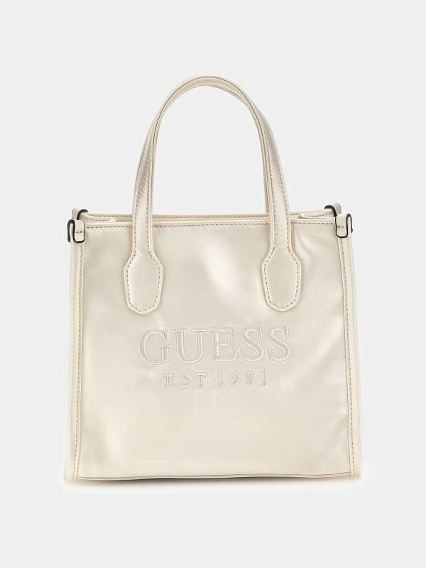 Kabelka GUESS Silvana Satin Mini Handbag Šedá | HWST8665770, 0