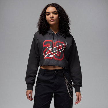 Mikina Jordan Jordan Flight Fleece Cropped Hoodie Čierna | HJ0145-045, 4