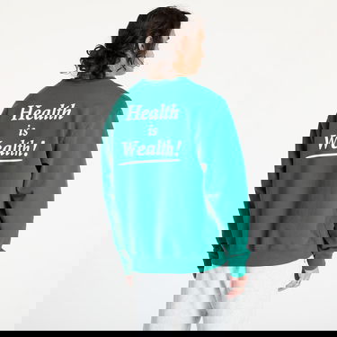 Mikina Sporty & Rich Health Is Wealth Crewneck UNISEX Alpine/ White XS Zelené | ST071516300GR03, 4