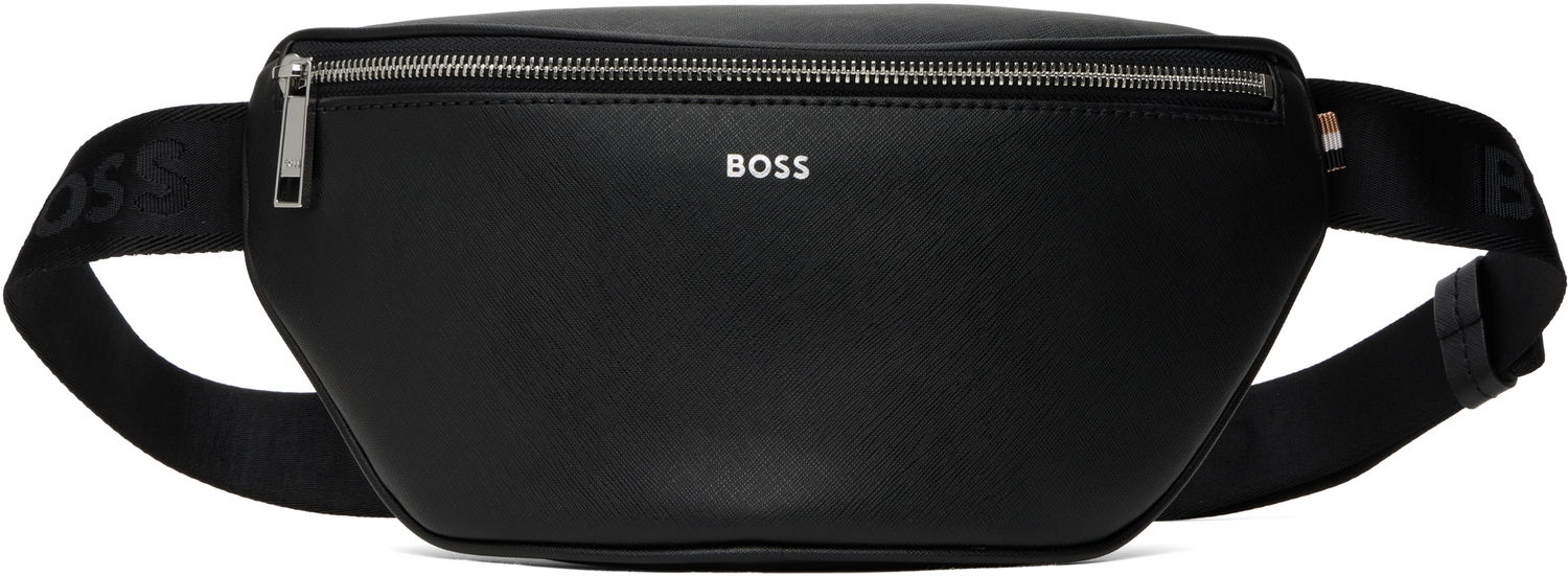 Ľadvinka BOSS Saffiano Leather Belt Bag Čierna | 50485597, 0