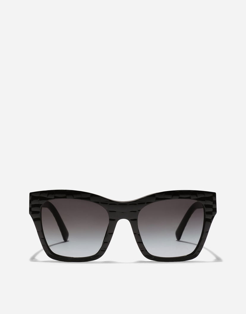 Slnečné okuliare Dolce & Gabbana New Arrivals Textured Crossed Sunglasses Čierna | VG4512VP88G9V000