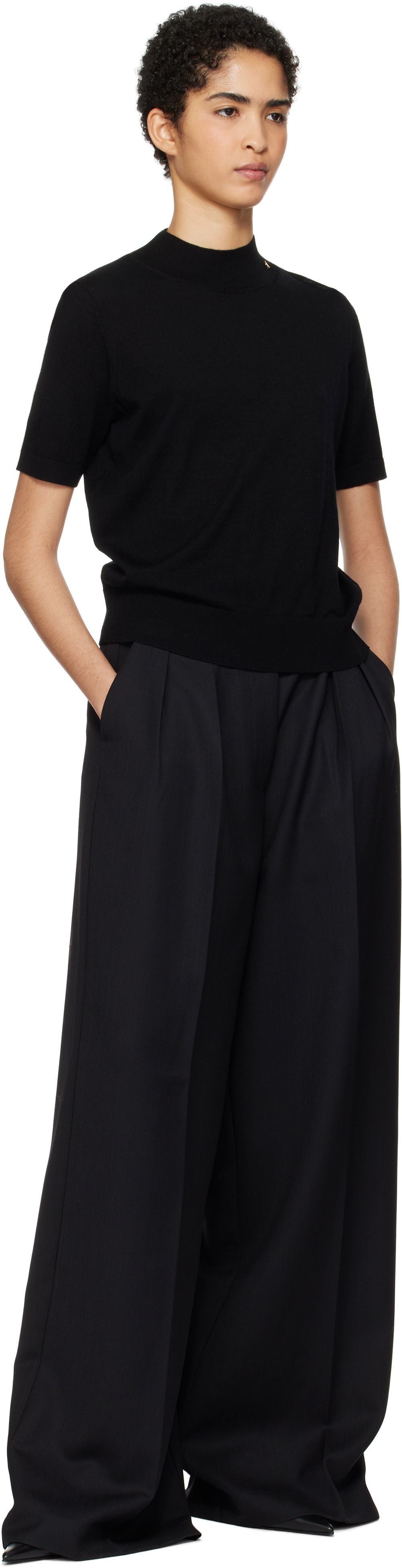 Anine Bing Women's Monique Mock Neck Sweater
