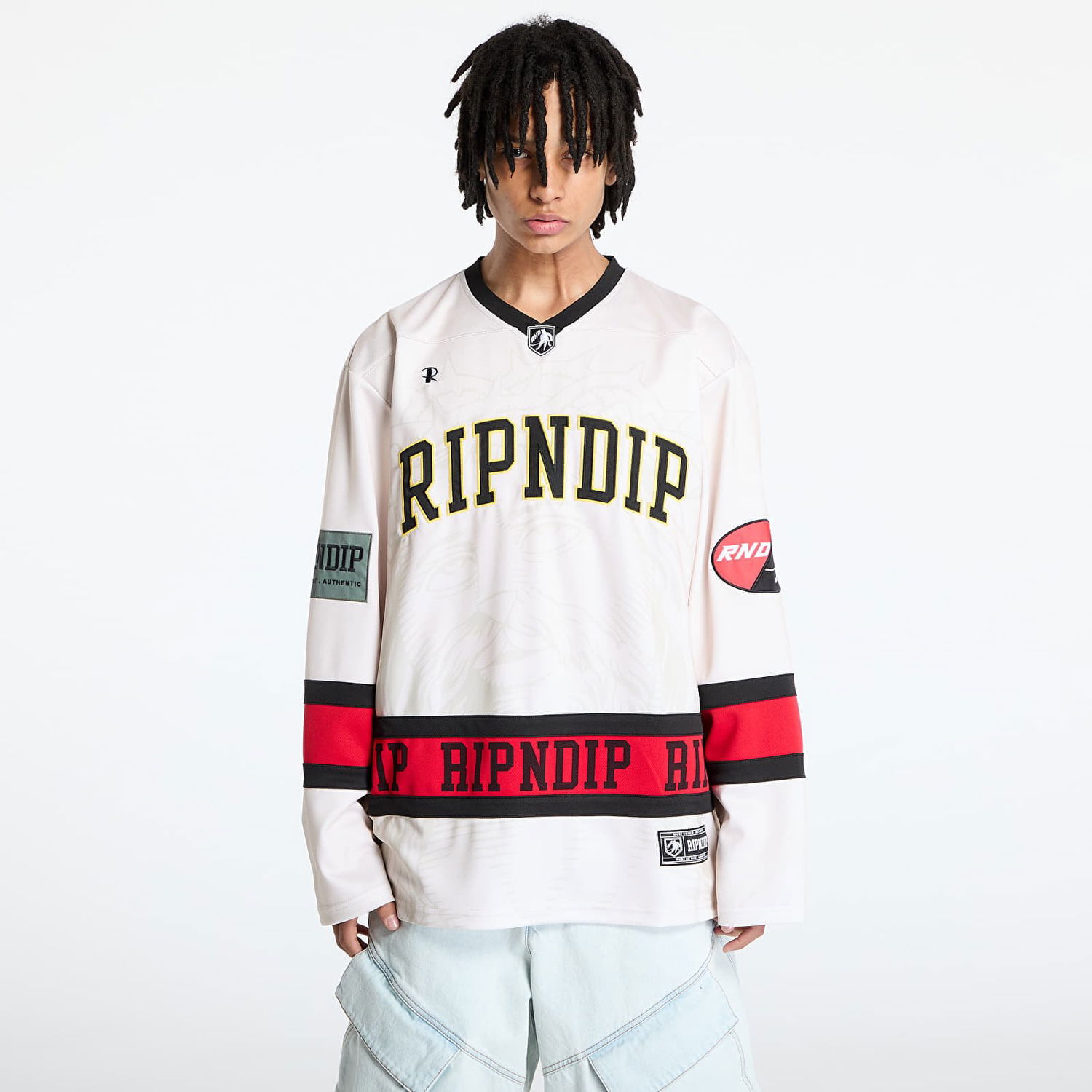 Dres RIPNDIP RIPNDIP Lord Savior Hockey Jersey Biela | RNDSPR25109, 0