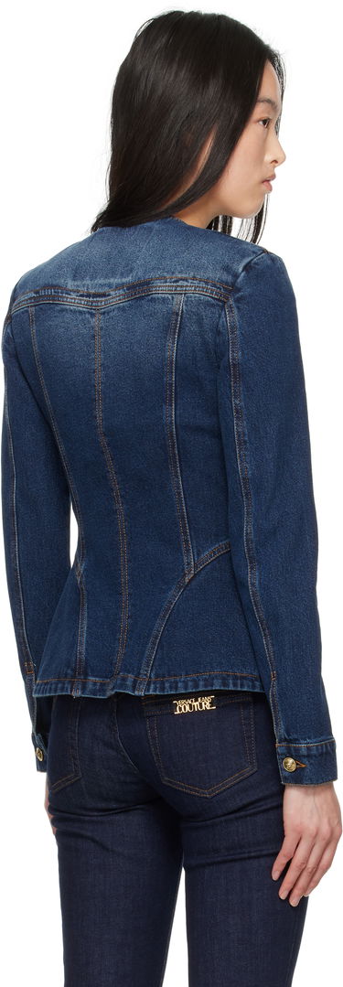 Bunda Versace Versace Jeans Couture Fitted Denim Jacket Modrá | E78HAS457_EDW009VF1, 2