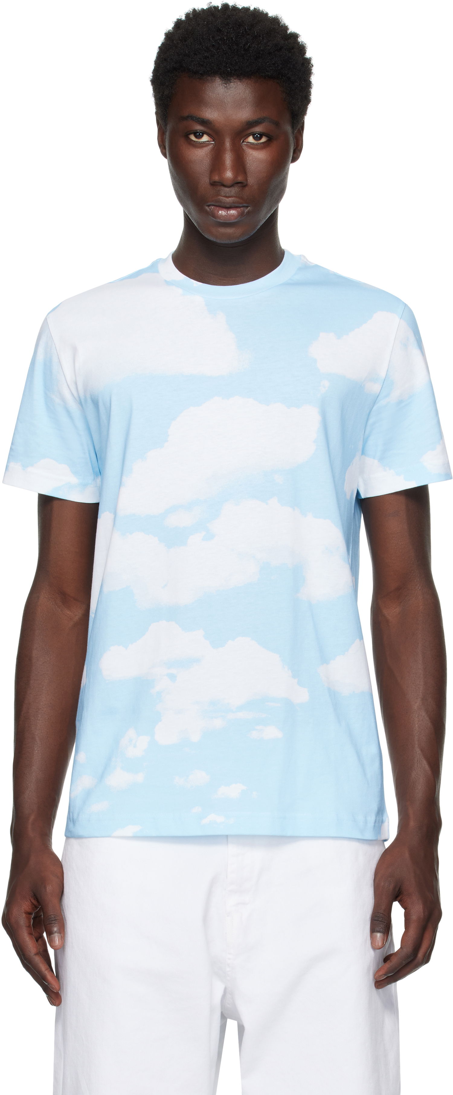 Tričko Moschino Moschino Archive Clouds T-Shirt Modrá | 252ZZ071552411888, 0