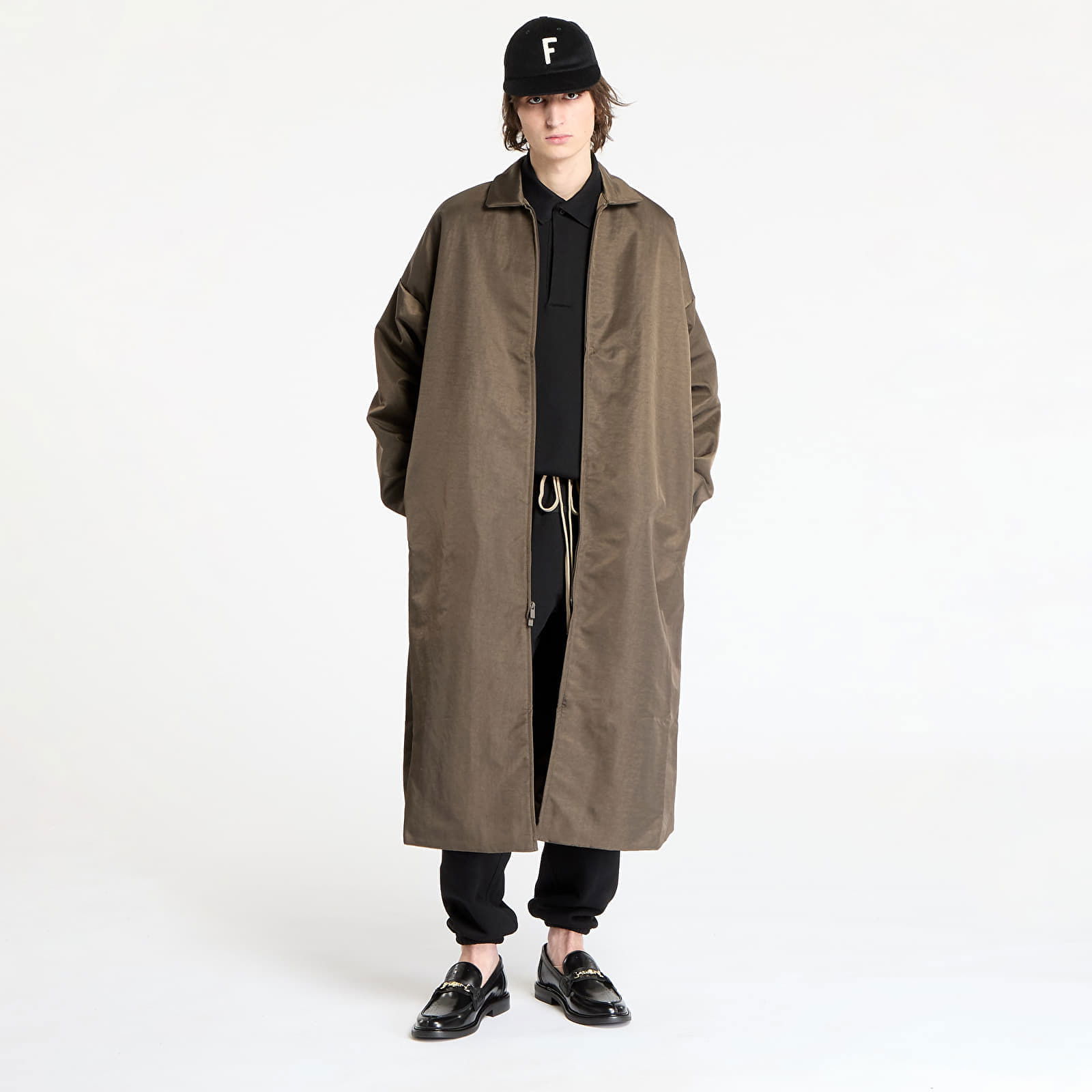 Textured Nylon Trench Coat