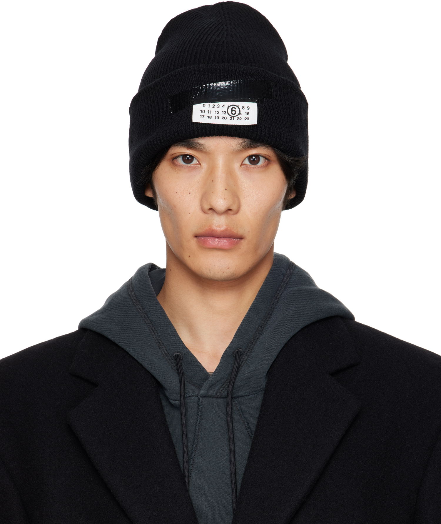 Kulicha Maison Margiela MM6 Maison Margiela Wool Beanie with Taped Label Čierna | SH2TB0003 M13168, 0
