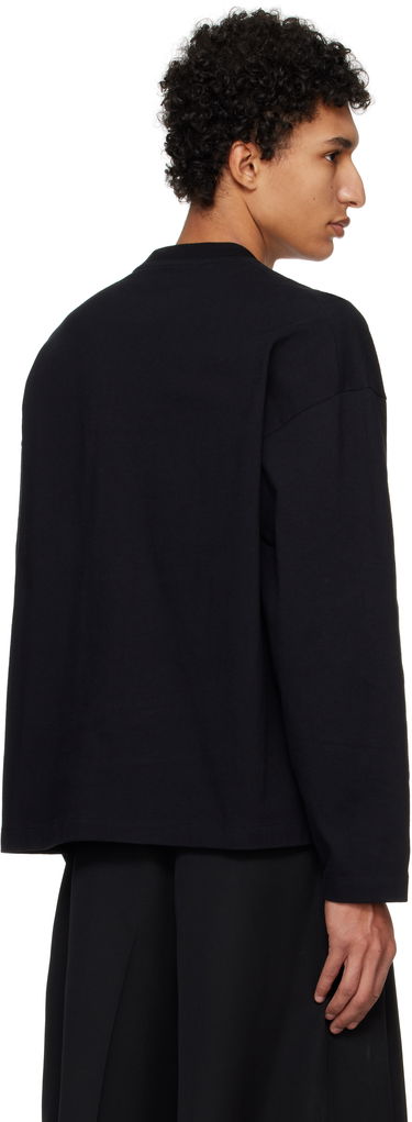 Tričko Jil Sander Black Printed-Logo Long Sleeve T-Shirt Čierna | J21GC0167_J20243, 2