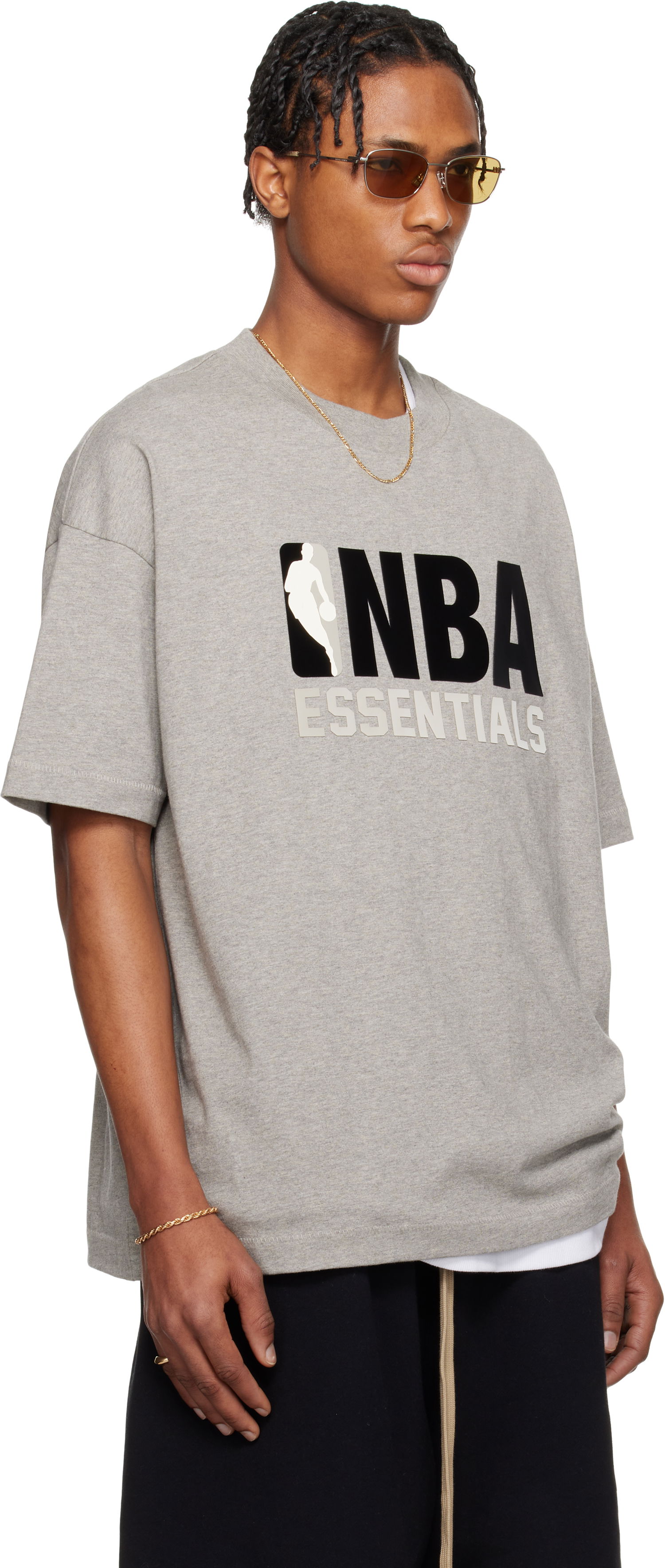 Tričko Fear of God Fear of God ESSENTIALS NBA Short Sleeve T-Shirt Šedá | 125AL244100F, 1