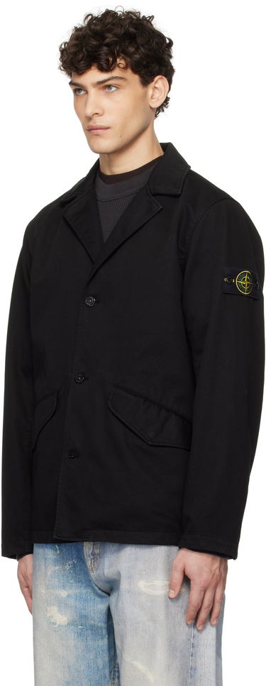 Bunda Stone Island Stone Island Organic Cotton Garment Dyed Blazer Čierna | K1S15 A100003 S0034, 3