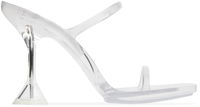 Amina Muaddi Brito Transparent Heeled Slingback Sandals