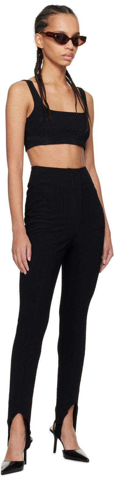 Tielko Nanushka Nanushka Anouk Seersucker Bralette Top Čierna | NW25RSTP20099, 3