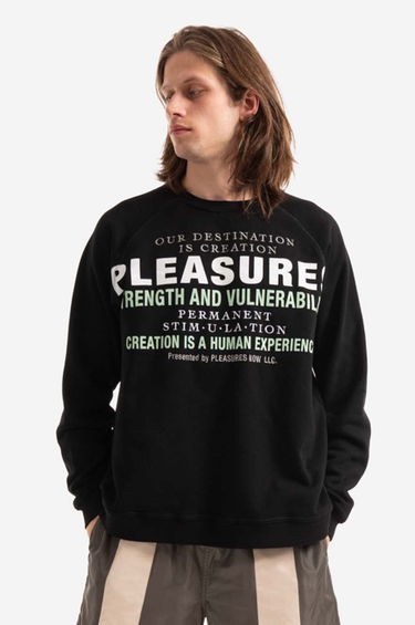 Mikina Pleasures Permanent Crewneck Sweatshirt Čierna | P22SP017, 0