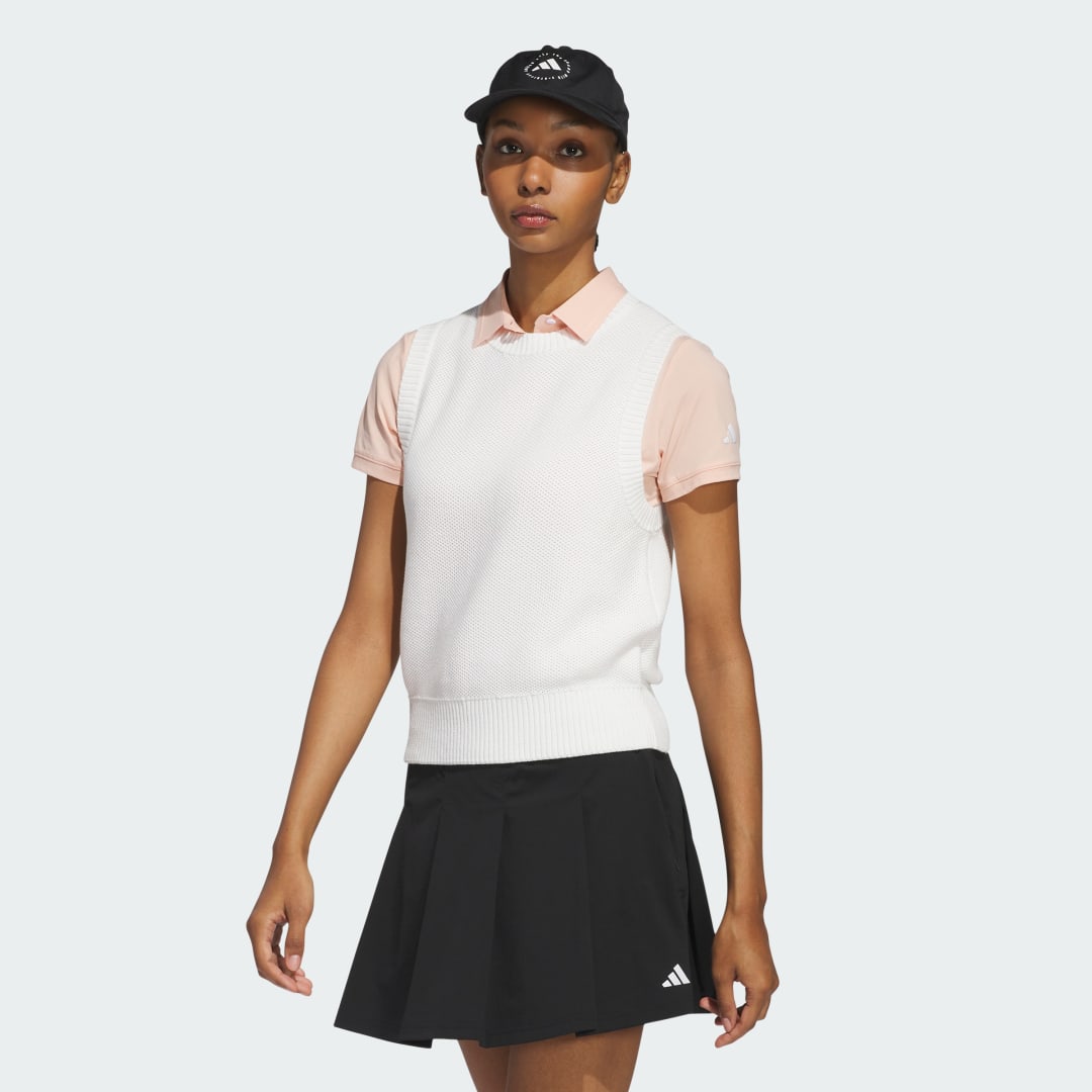 Sveter adidas Performance Ultimate365 Knit Golf Vest Biela | JE7337, 0