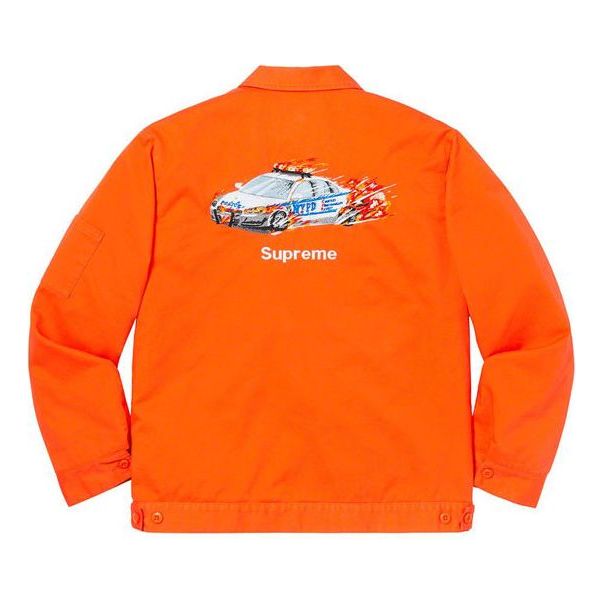 Bunda Supreme Supreme Cop Car Embroidered Work Jacket Oranžová | SUP-FW19-312