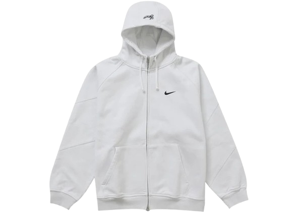 Mikina Supreme Supreme x Nike Zip-Up Hoodie L Biela | SUPHOD, 0
