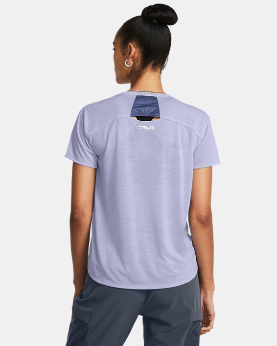 Tričko Under Armour Trail Running Short Sleeve Shirt Fialová | 1383361-539, 1