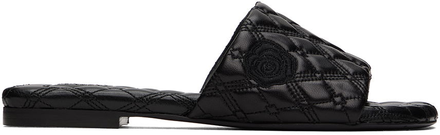 Tenisky a topánky Burberry Leather Quilt Slides Čierna | 8091366, 0