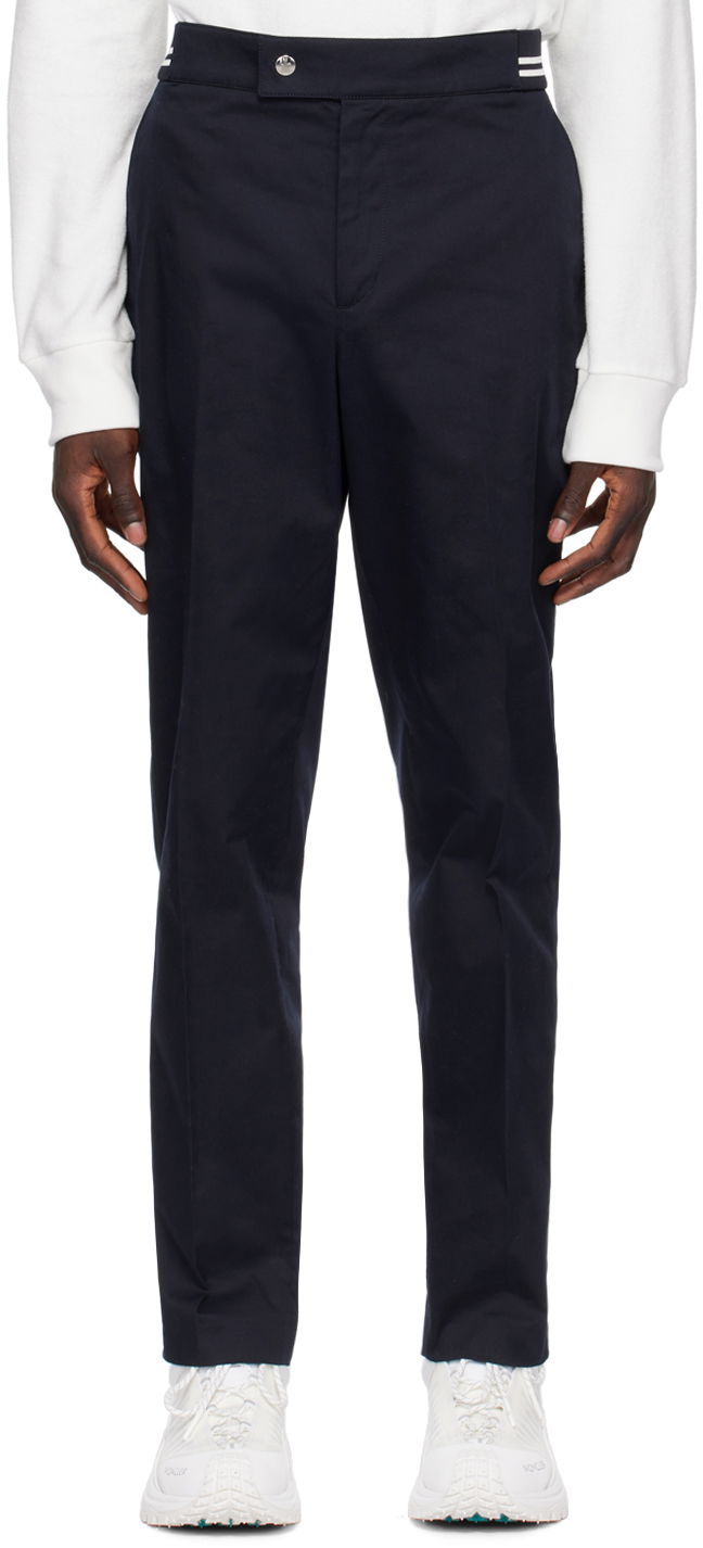 Nohavice Moncler Striped Trousers Čierna | J10912A0001357448, 0