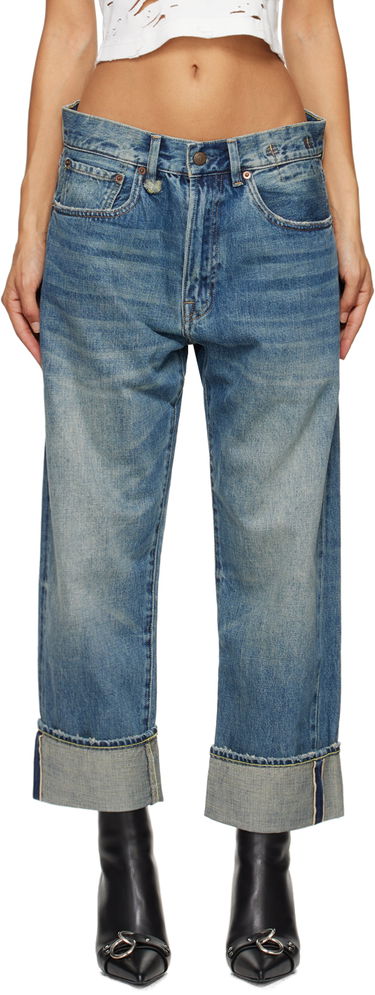 Džínsy R13 R13 Cuffed X-Boyfriend Jeans Modrá | R13WD111-D250A, 0