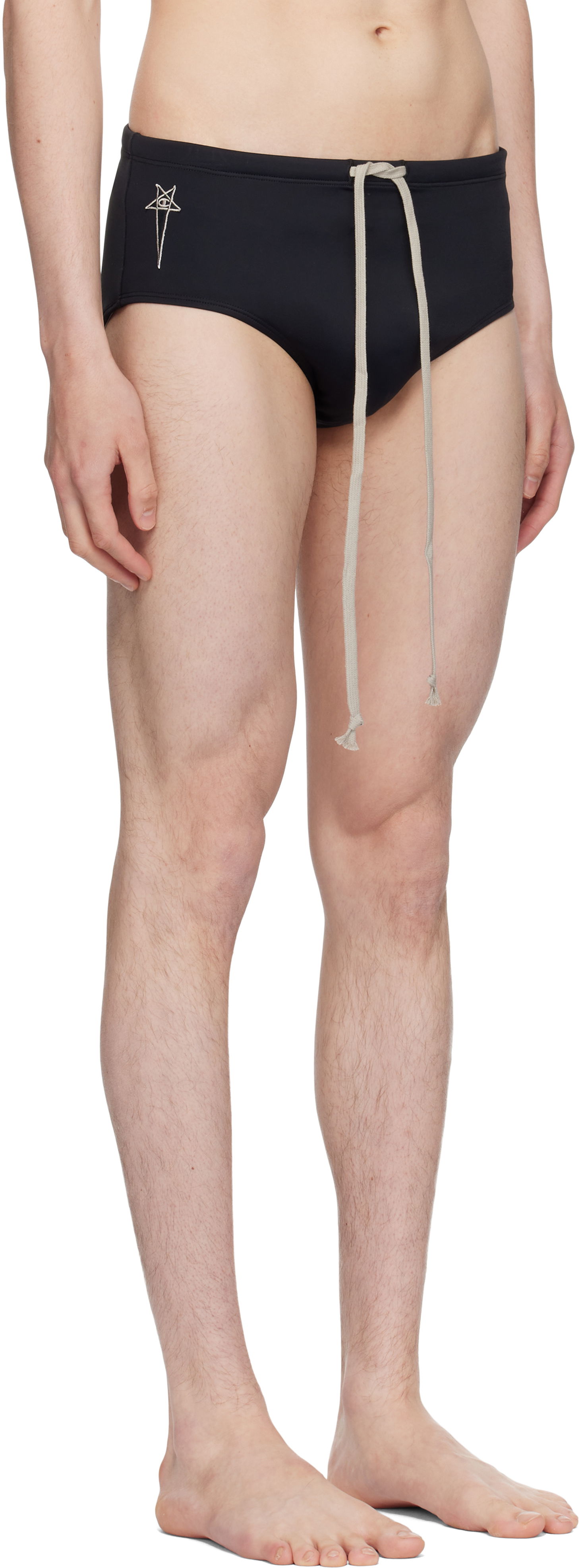Plavky Rick Owens Rick Owens Champion Edition Jersey Swim Briefs Čierna | CM01E1692 CHJMW SWIM JERSEY, 1