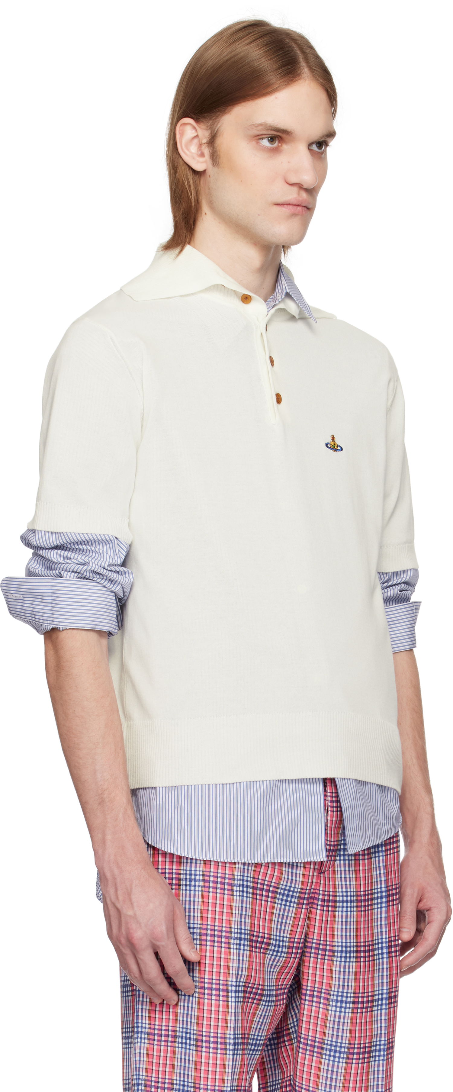 Polo tričko Vivienne Westwood Vivienne Westwood Alex Knit Polo Biela | 2701001P-Y003F-, 1