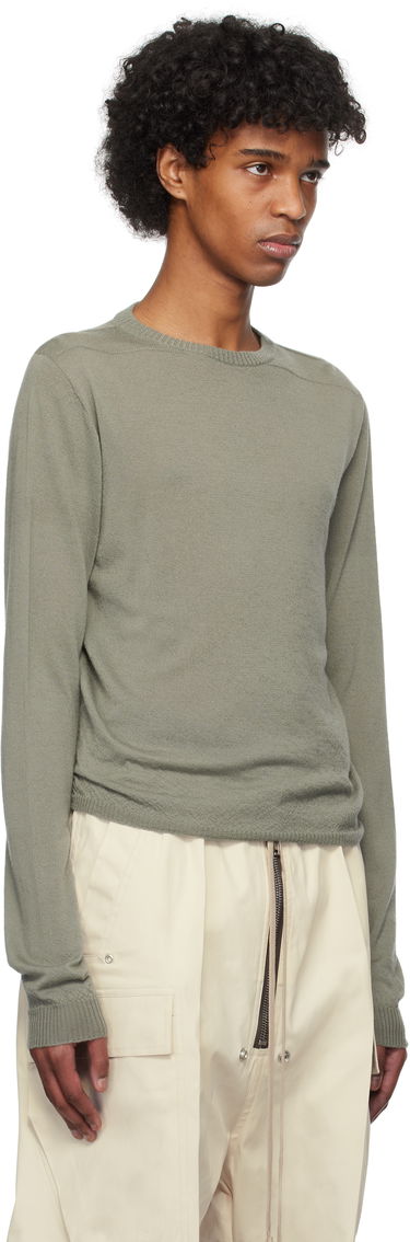 Sveter Rick Owens Rick Owens Hollywood Cropped Level Biker Sweater Béžová | RU01E5630 WS, 4