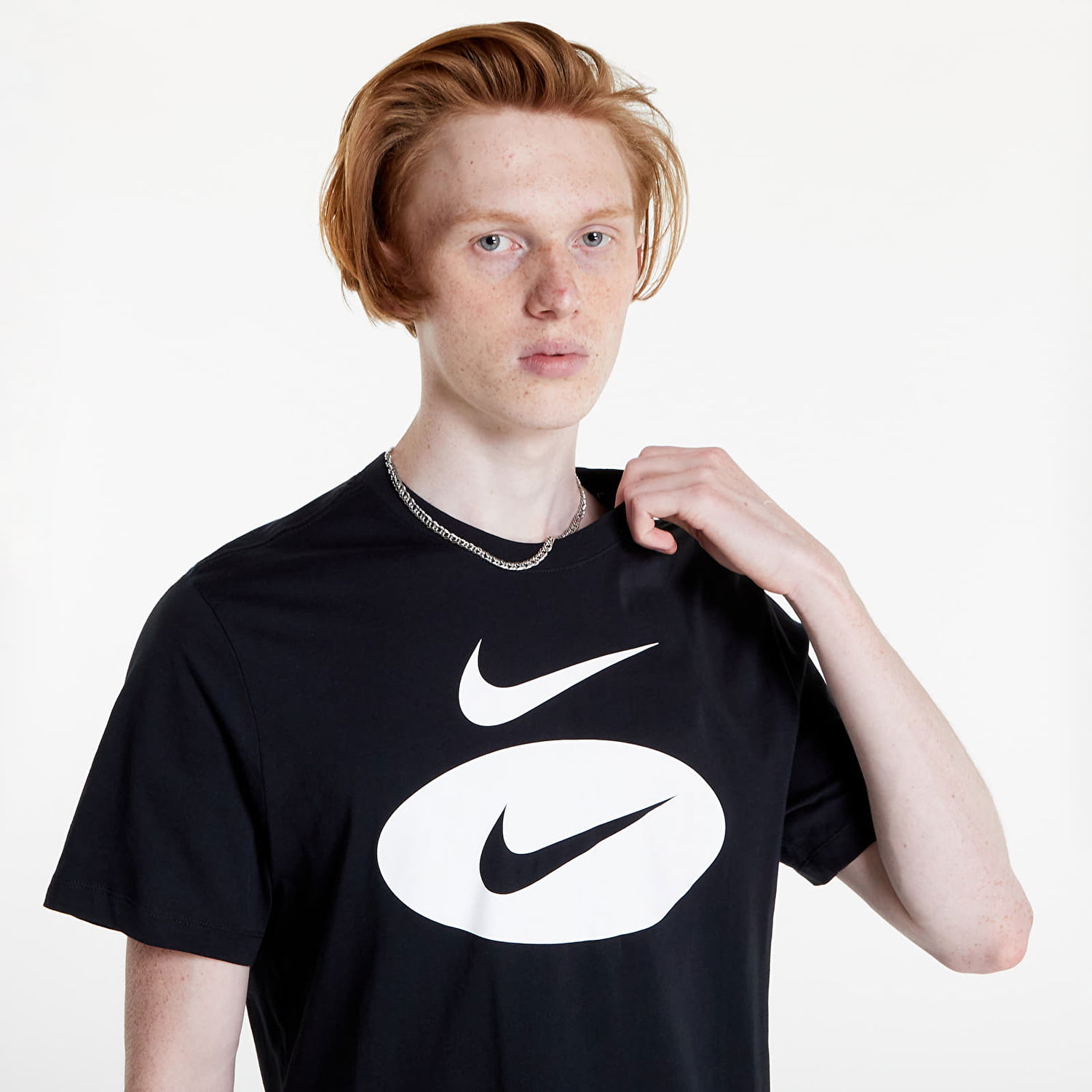 Tričko Nike NSW Swoosh Oval Čierna | DM6343-010, 0